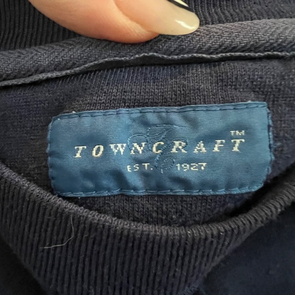 Vintage 90's blue and teal Towncraft oversized crewneck sweatshirt size XL - Picture 4 of 5